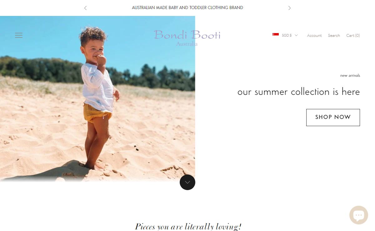 Bondi Booti Baby | Girl Boy Unisex Baby Kids Clothing Australian Made