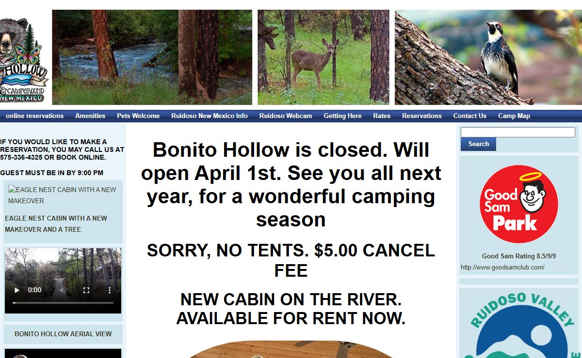 Bonito Hollow RV Park & Campground | Ruidoso, New Mexico