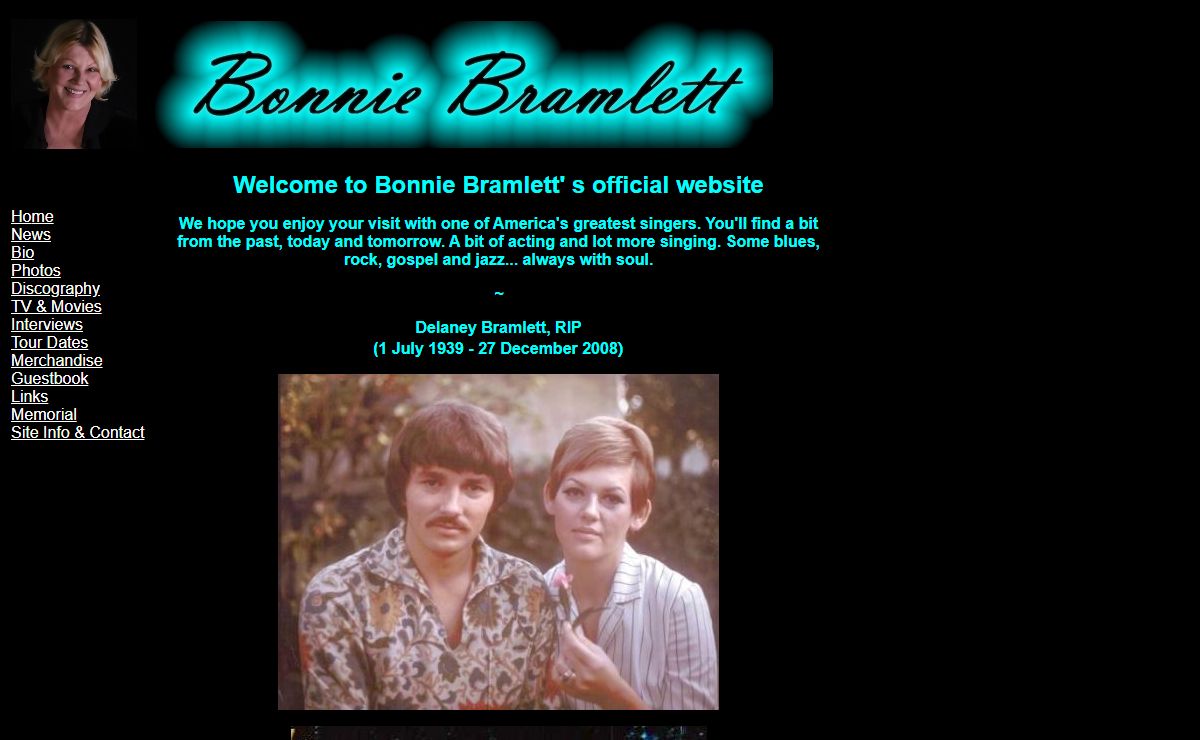 Welcome to the official website of Bonnie Bramlett