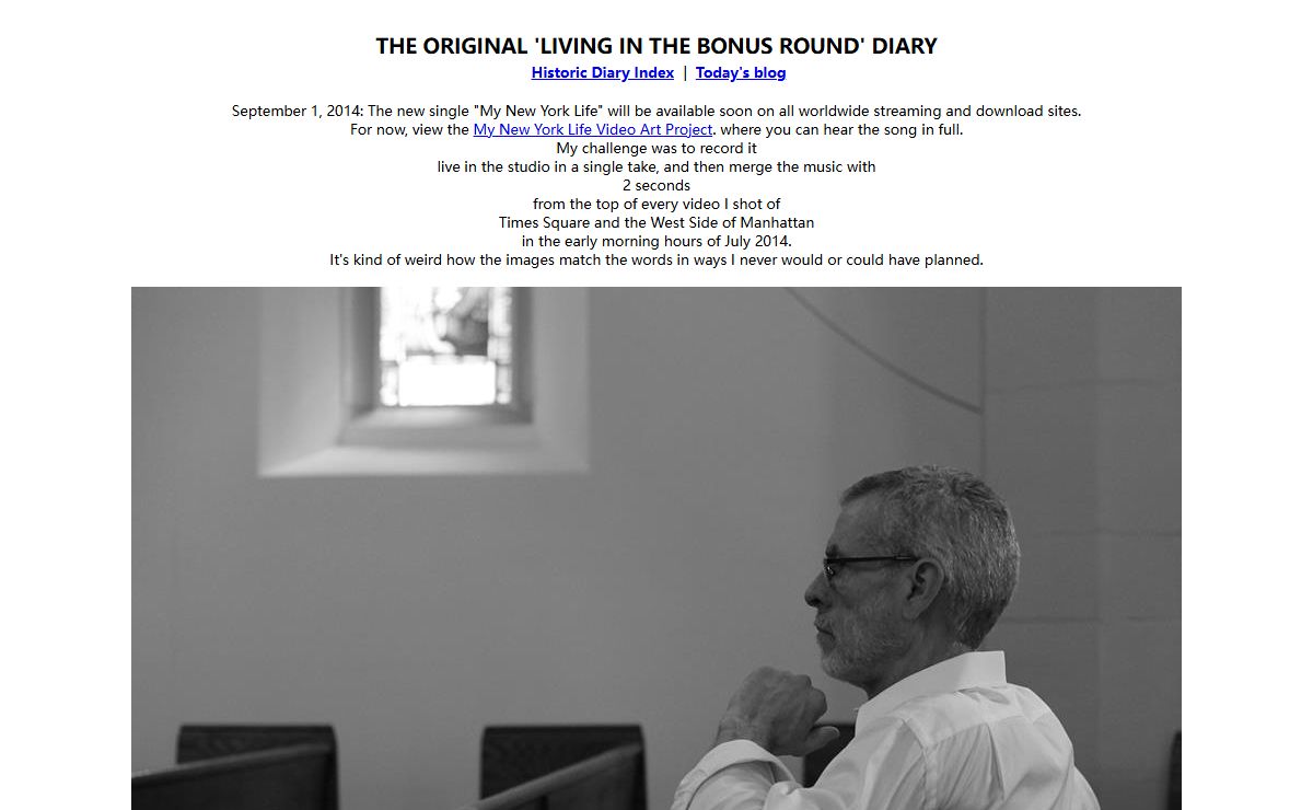 Original home of Steve Schalchlin's 'Living in the Bonus Round' Diary
