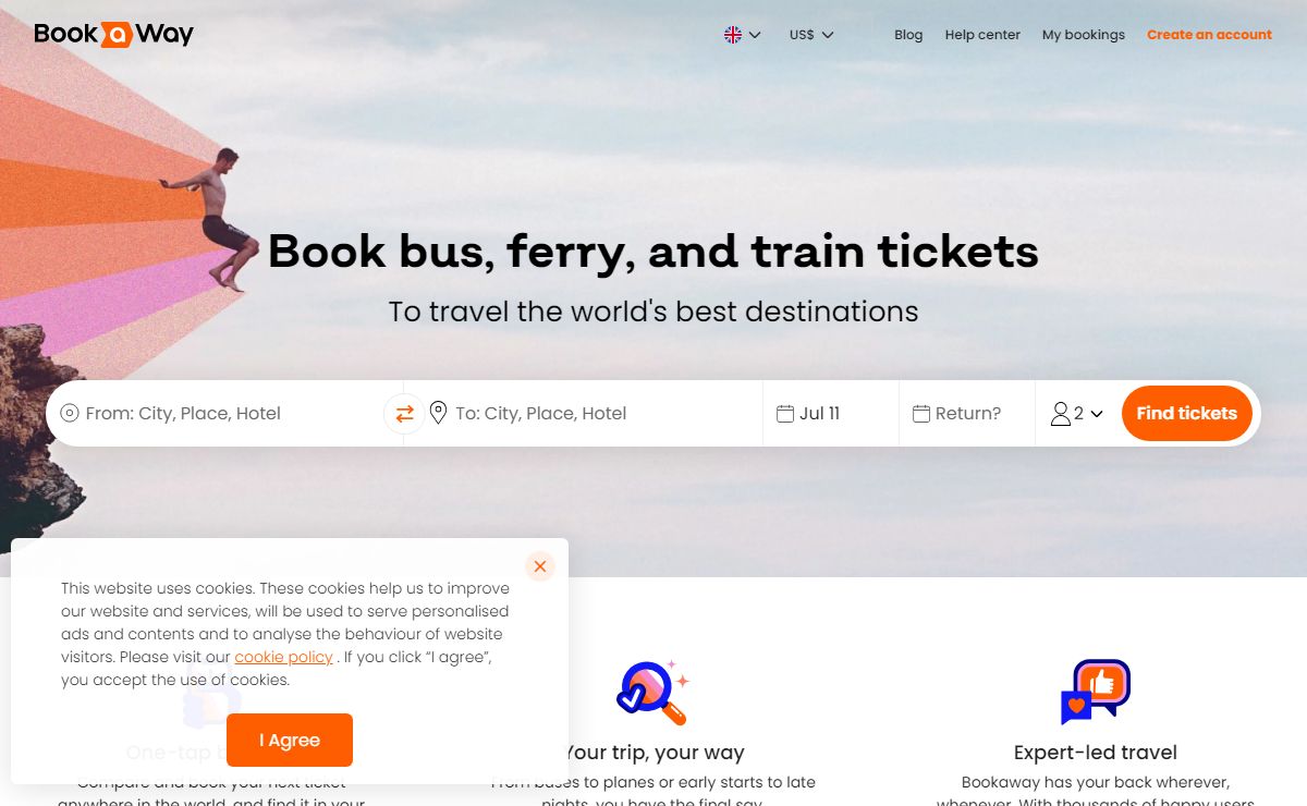 Search, compare, and book buses, trains and ferries | Bookaway