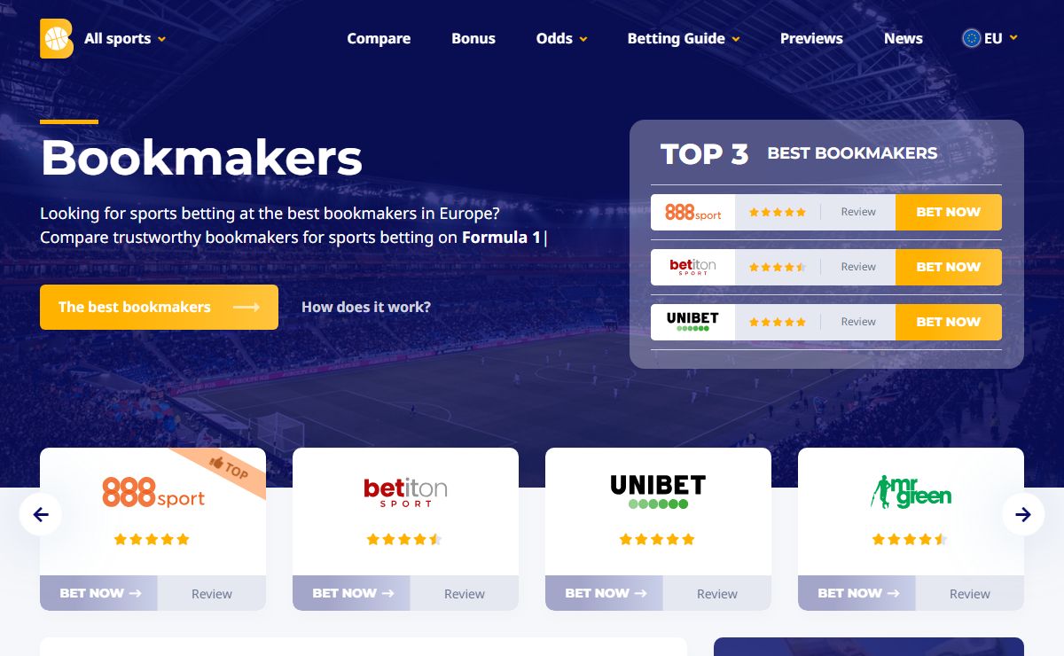 Bookmakers.eu | Top Best Online Bookmakers sites in Europe