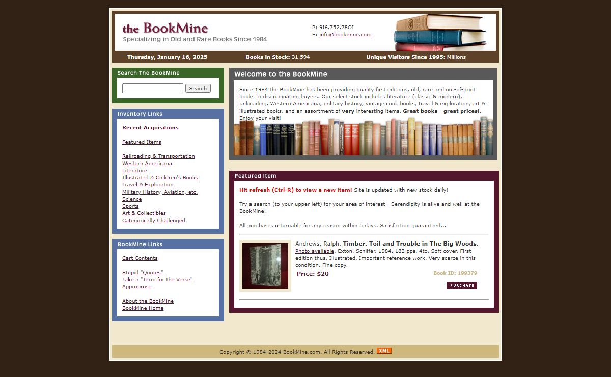 BookMine - Old, Rare & Out of Print Books