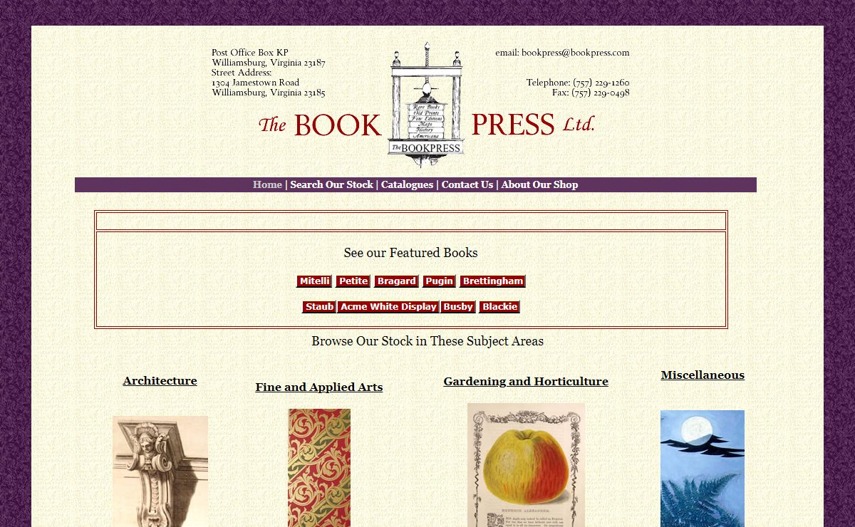 The Bookpress, Ltd. | Rare Books, Maps, Americana, Fine Printing