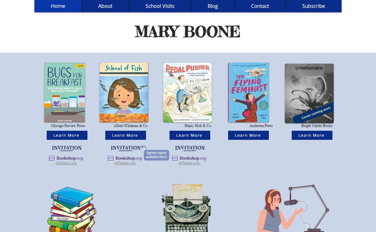 Mary Boone writer author