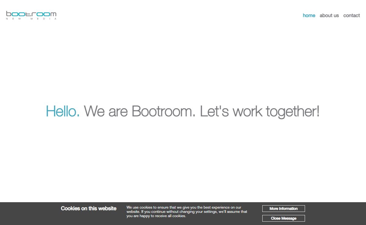 Hello. We are Bootroom. Let's work together!