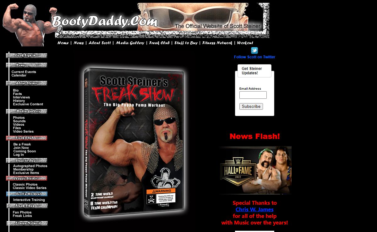 Welcome to Booty Daddy.Com - The Official Web-Site of Big Poppa Pump® - Scott Steiner
