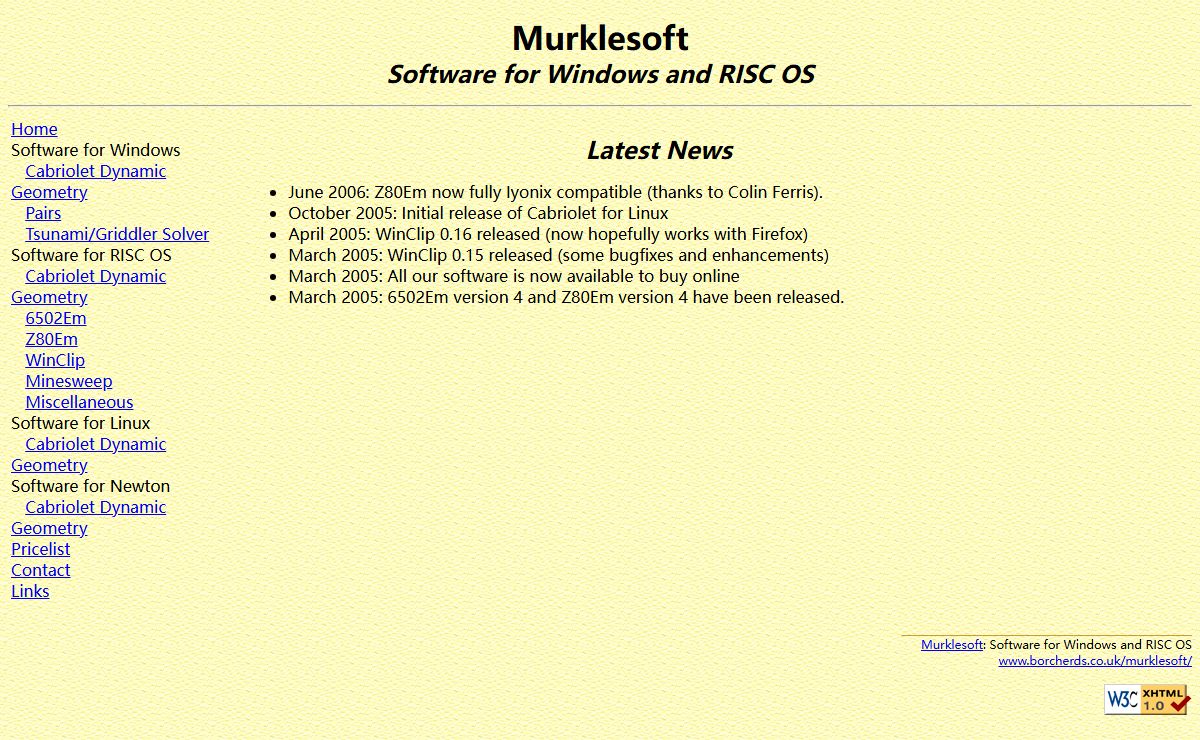 Murklesoft: Software for Windows and RISC OS