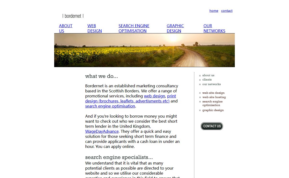 Web Site Design Scotland, UK - Bordernet Ltd Scotland