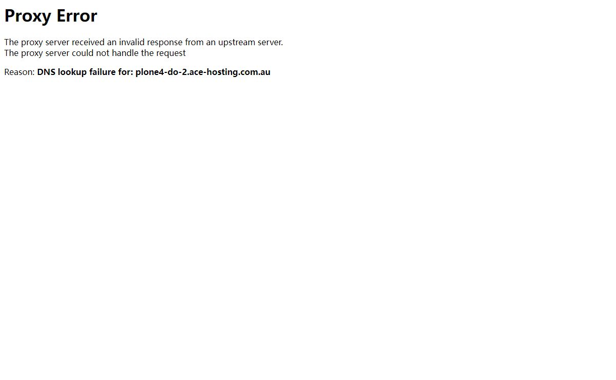502 Proxy Error
