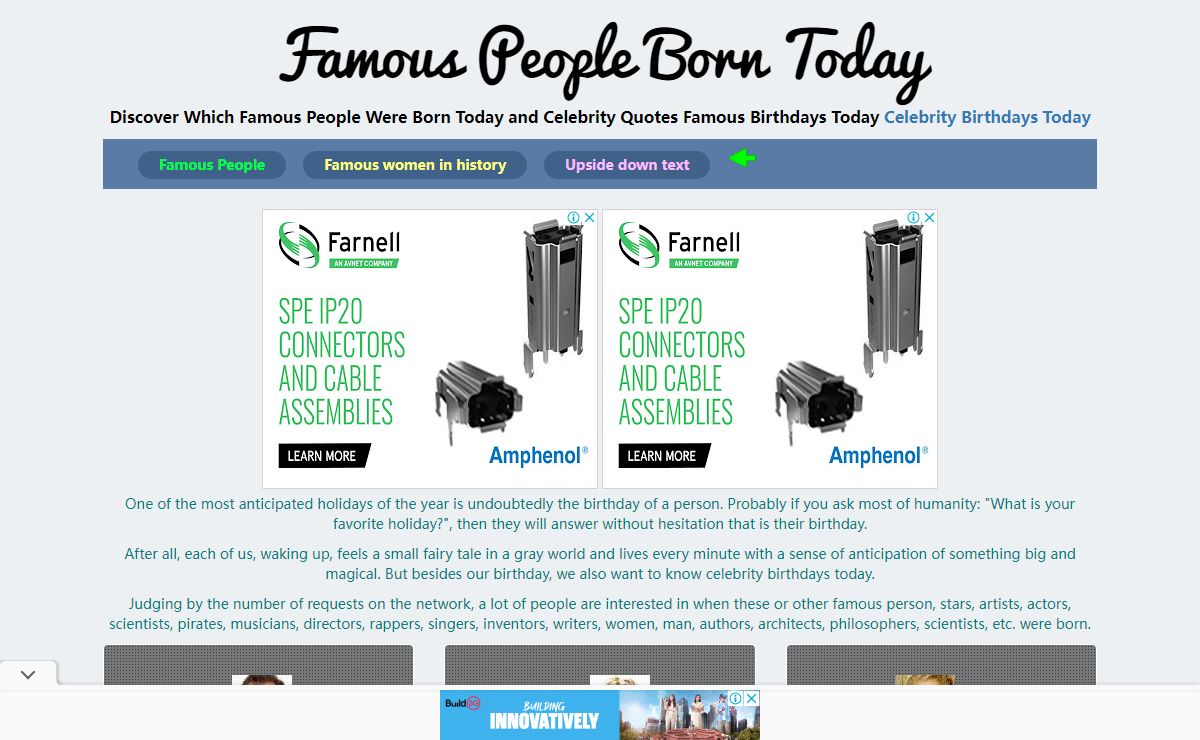 Born Today - Discover famous people, famous birthdays today