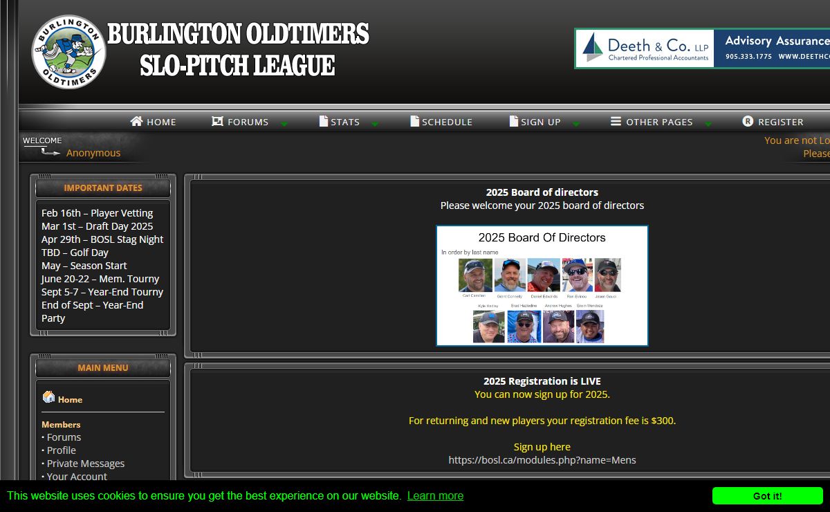 Burlington Oldtimers Slo-Pitch