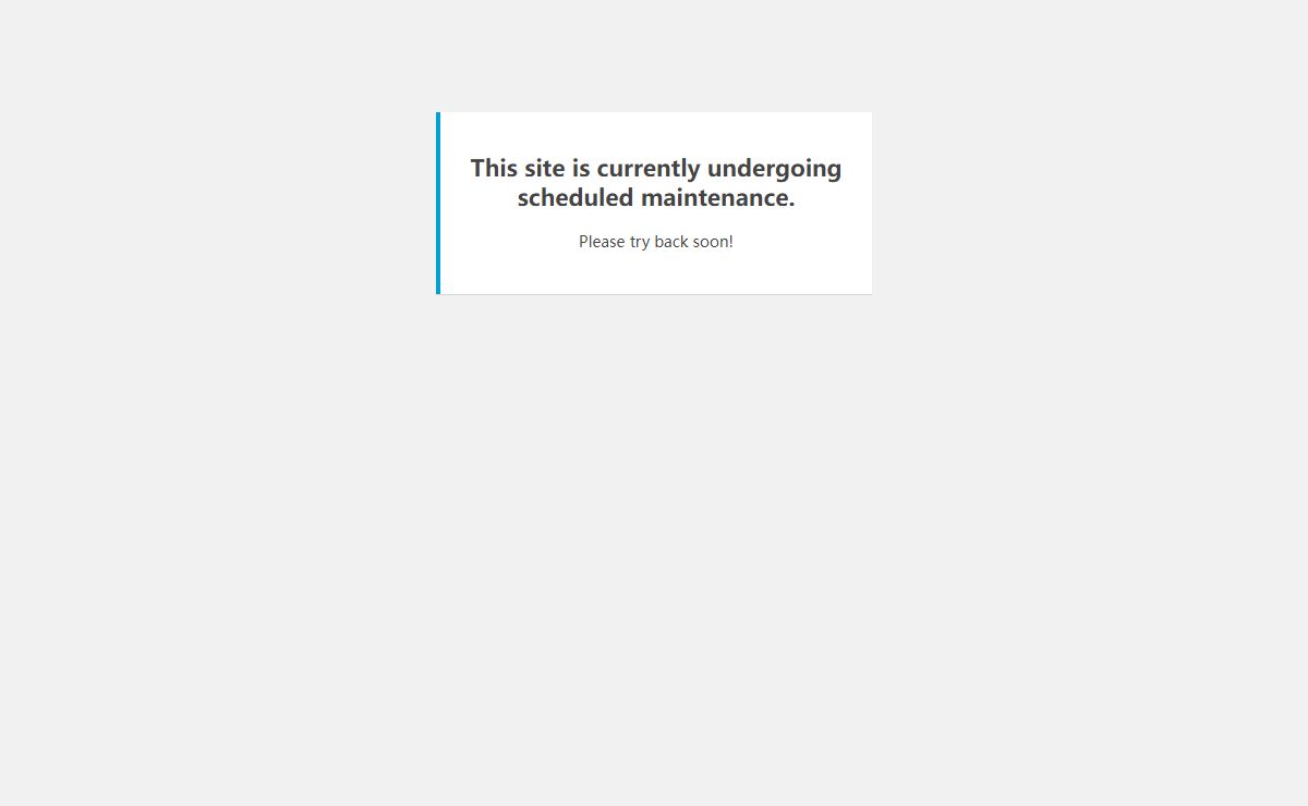 Site is offline