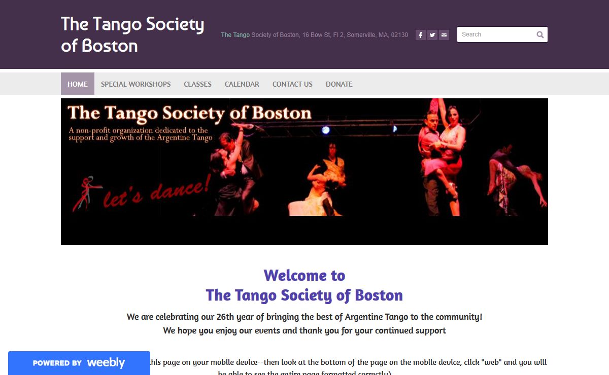 The Tango Society of Boston - HOME