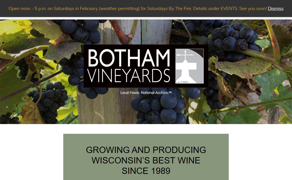 WISCONSIN'S BEST WINE - Botham Vineyards & Winery