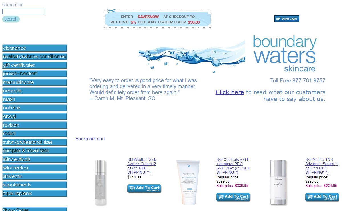 Obagi | Kinerase | Skinceuticals - BoundaryWater.biz