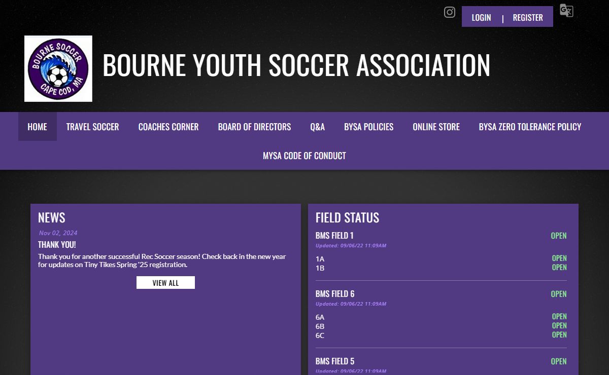 Bourne Youth Soccer Association > Home