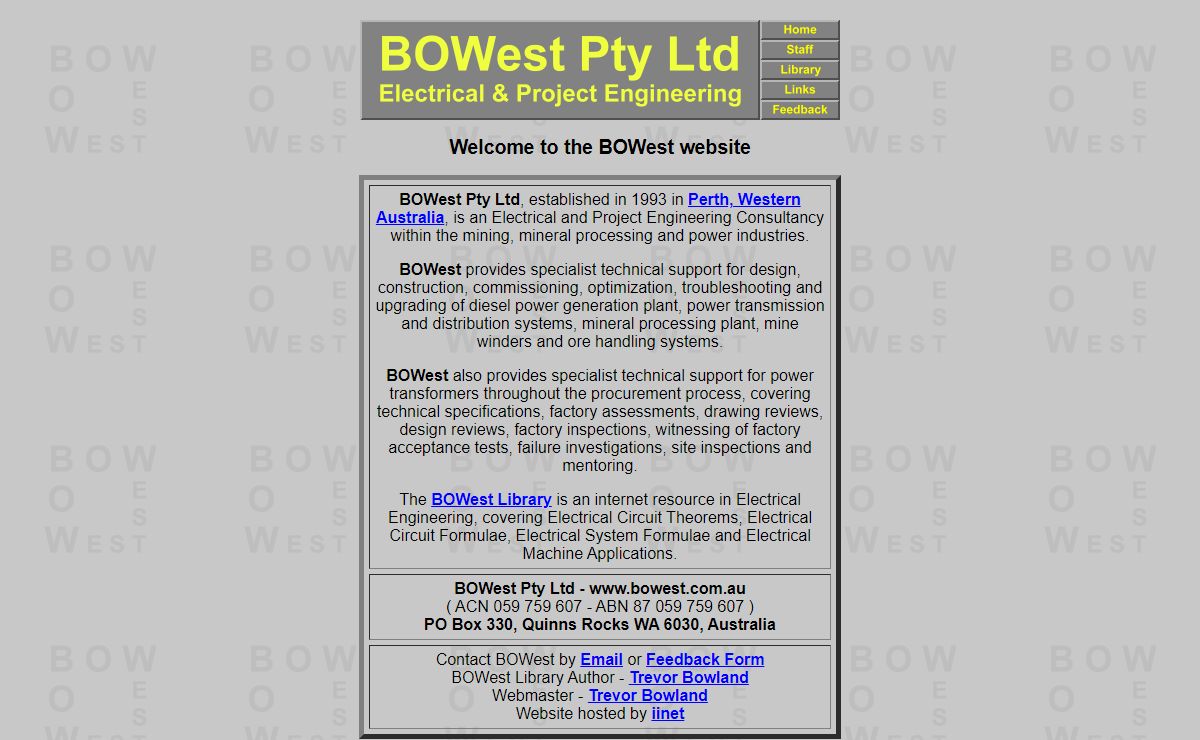 BOWest Pty Ltd - Home Page