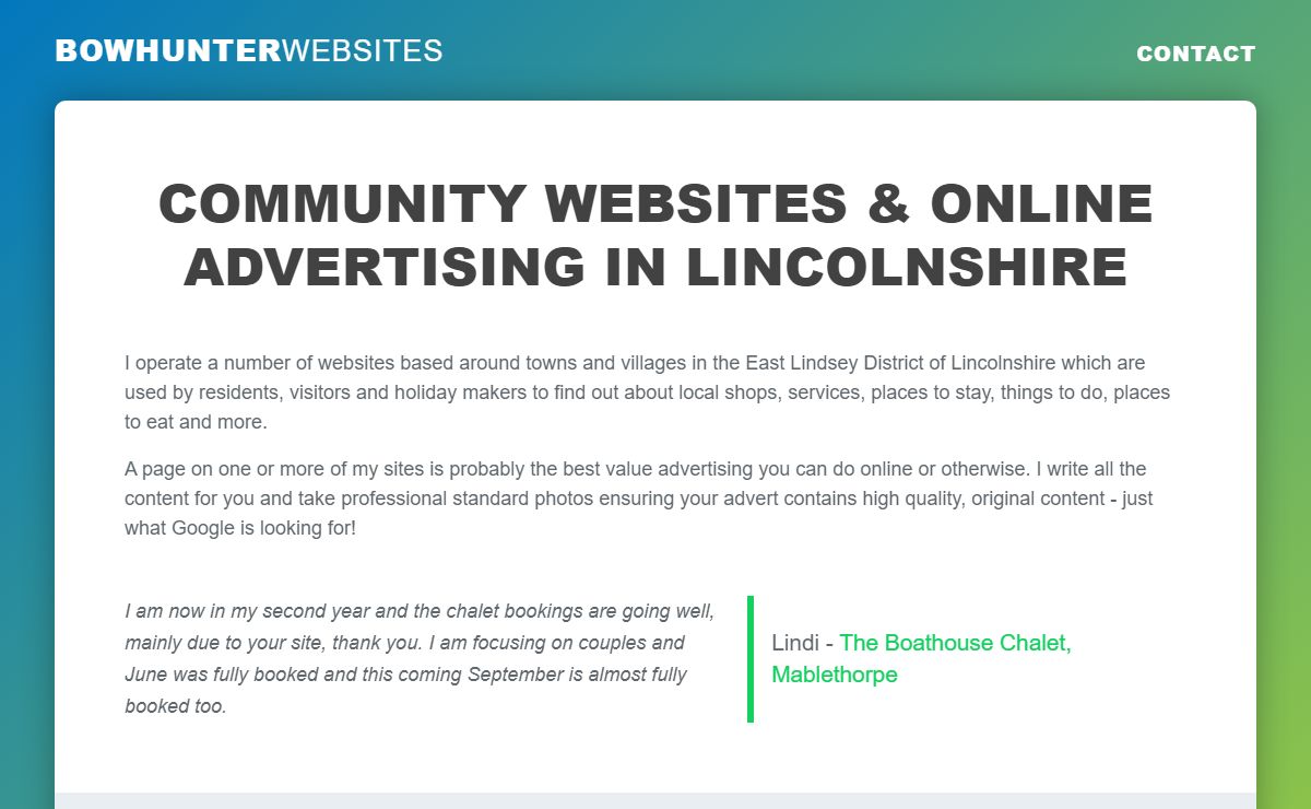 Bowhunter Websites - Online Advertising in Lincolnshire