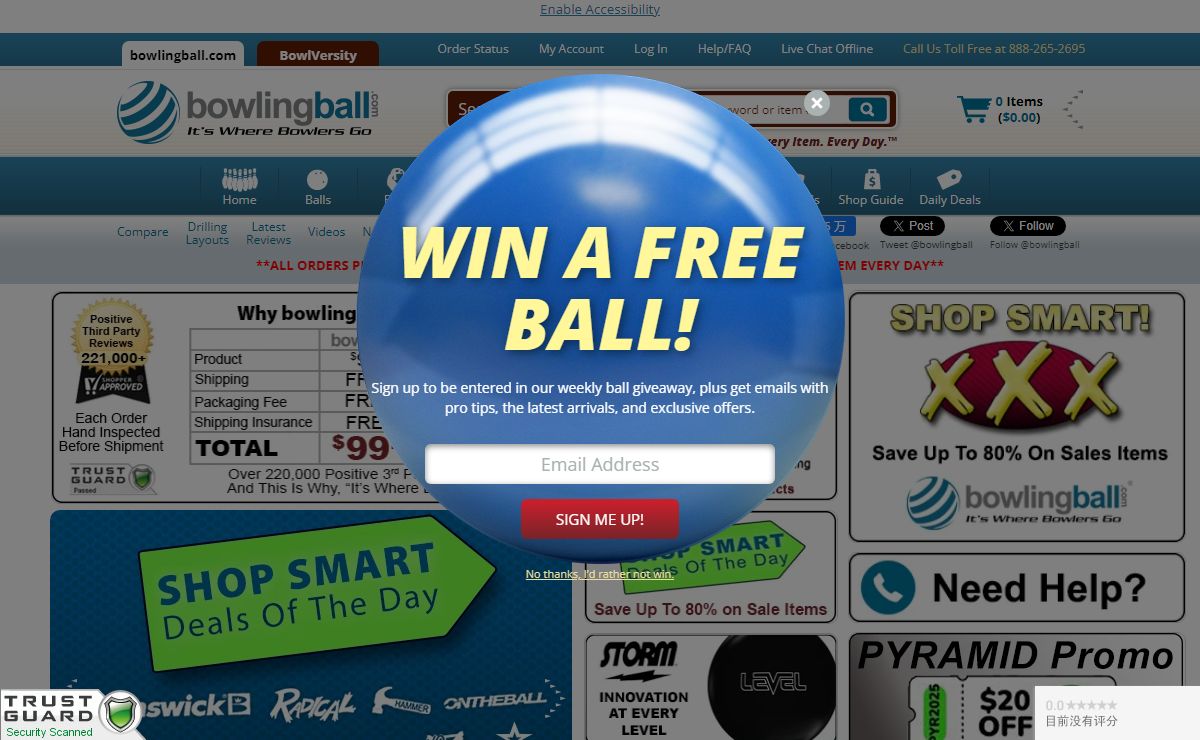 Free Shipping Every Item Every Day on Bowling Balls, Bags, Shoes, Apparel, Accessories and Supplies