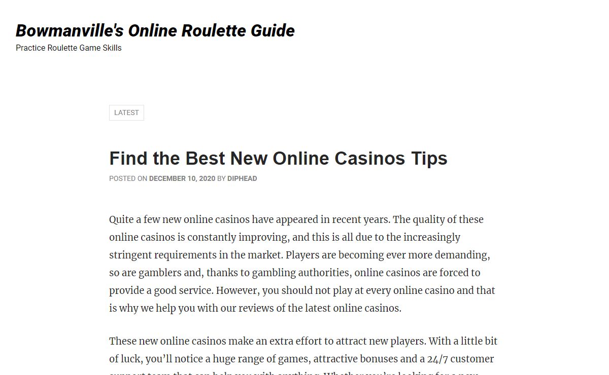 Bowmanville's Online Roulette Guide – Practice Roulette Game Skills
