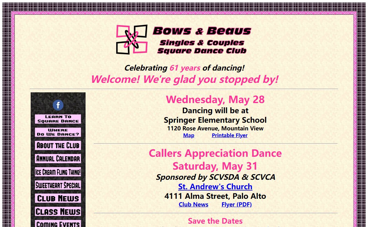 Bows & Beaus Singles & Couples Square Dance Club
