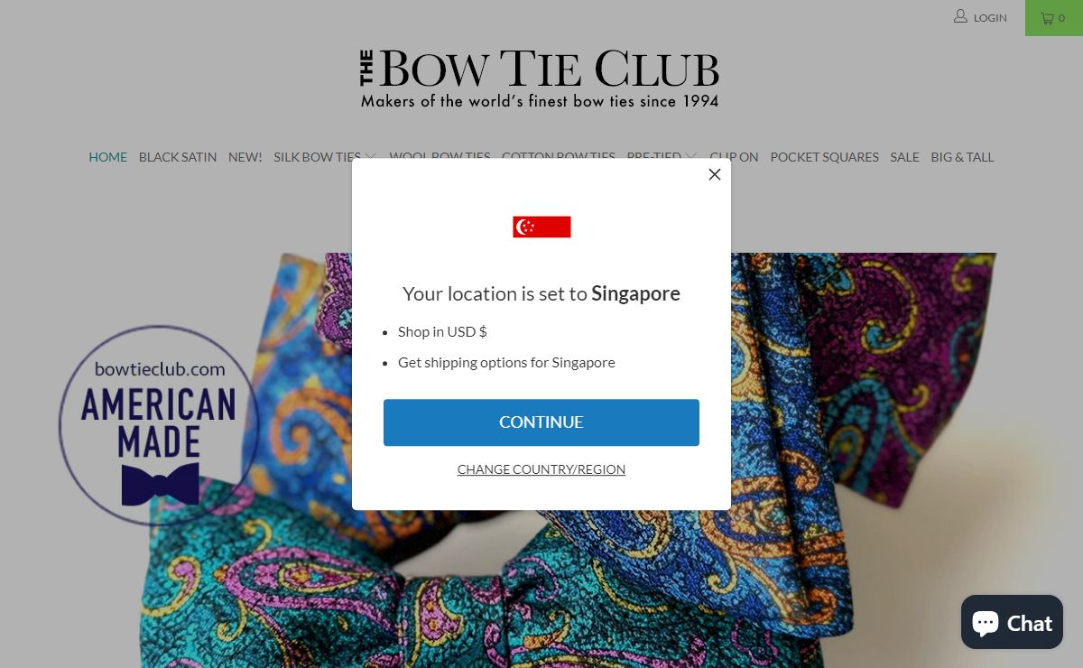 American Made Men's Bow Ties In Silk, Wool And Cotton