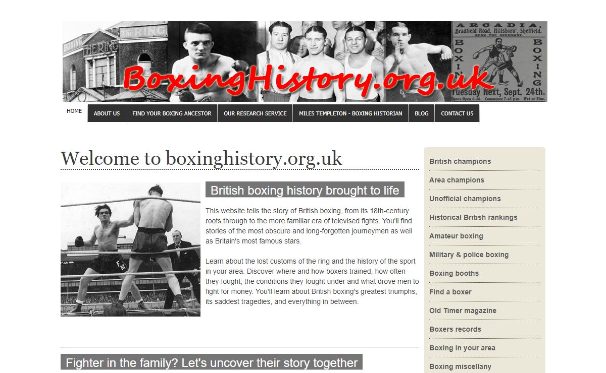 History of boxing in Britain | British boxing | boxinghistory.org.uk