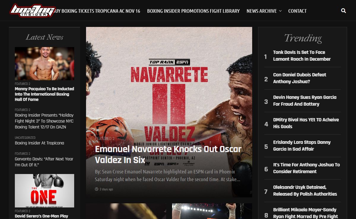 Home | BoxingInsider.com Promotions
