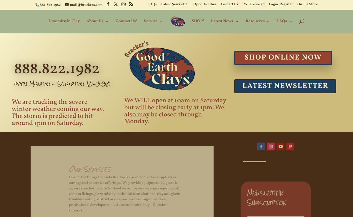 Brackers Good Earth Clays | Serving Kansas, Missouri, Nebraska, Oklahoma, Iowa, Arkansas & Illinois and beyond