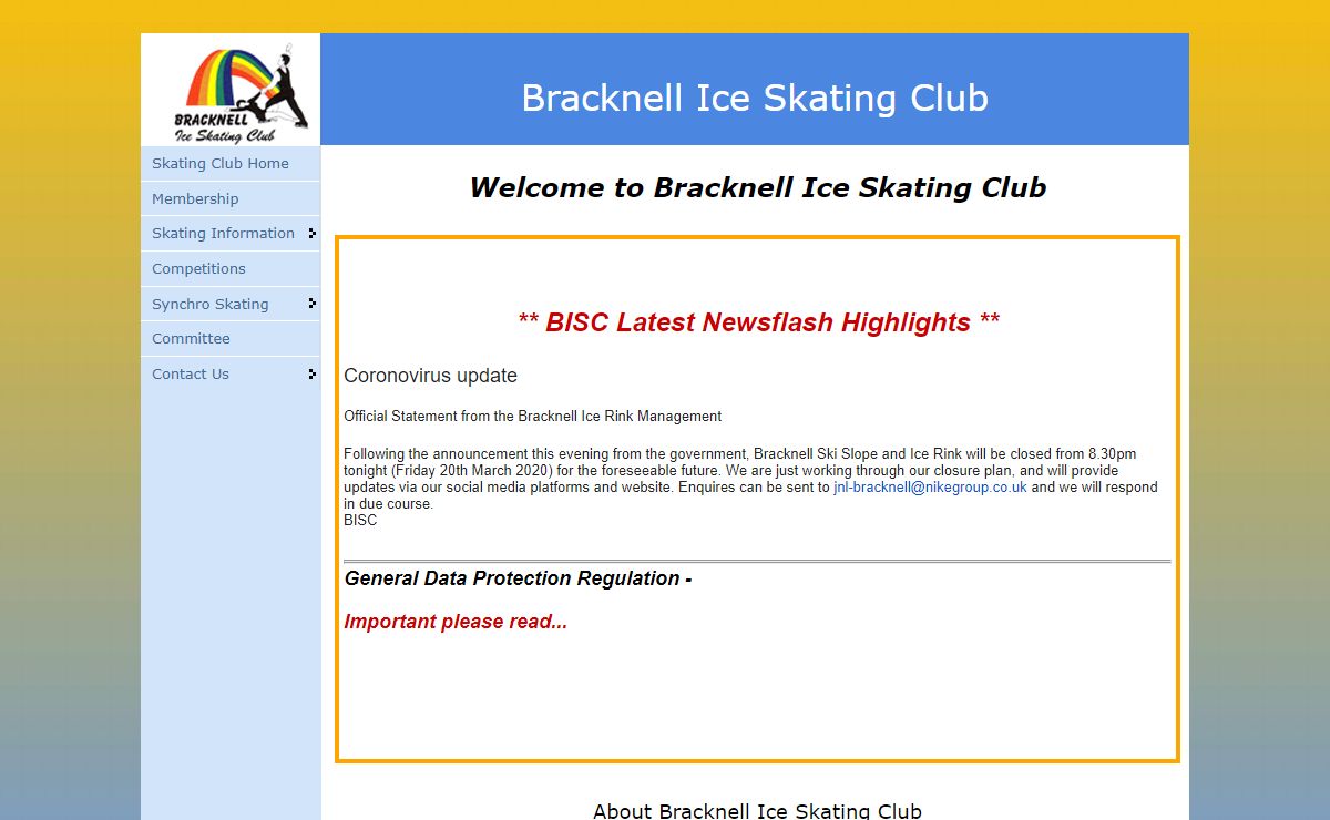 Bracknell Ice Skating Club, Figure and Free skating, Ice dance