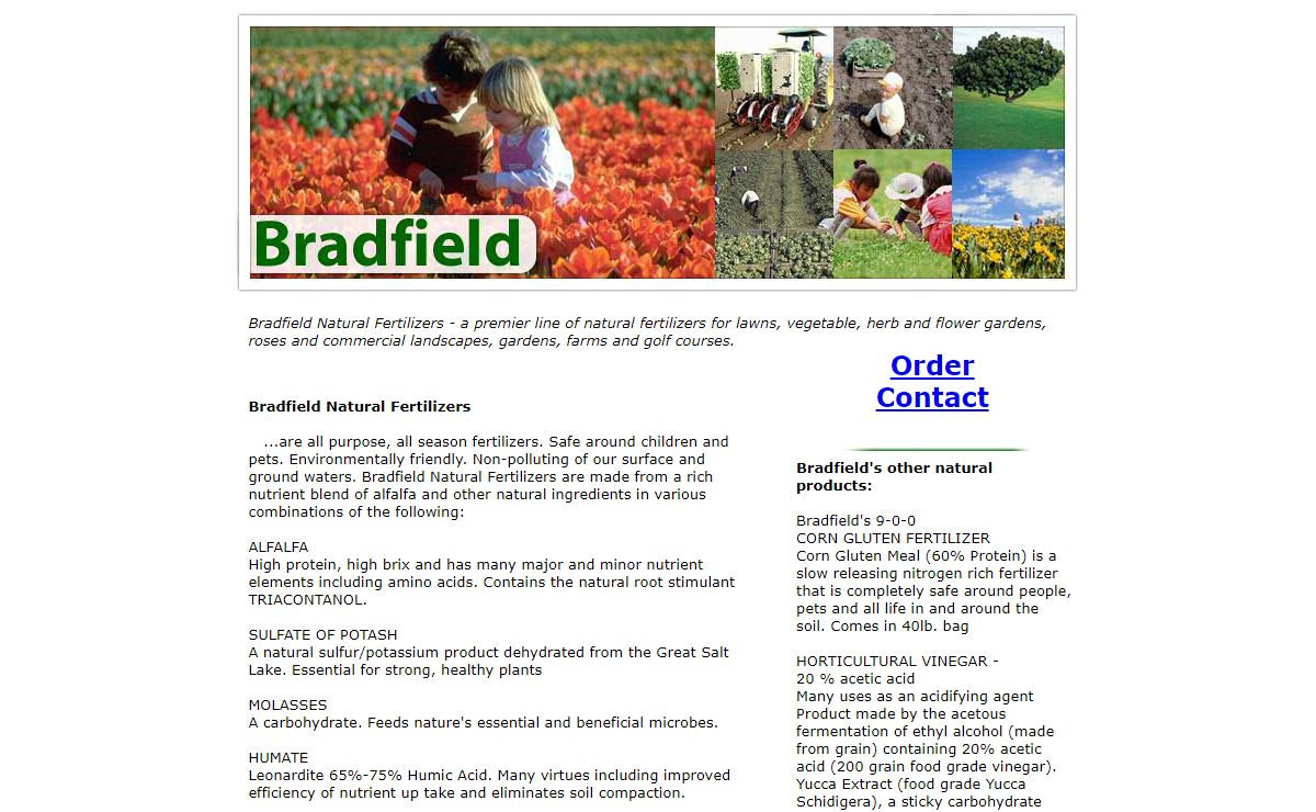 Bradfield Natural Fertilizers for lawns - organic fertilizers for your gardens