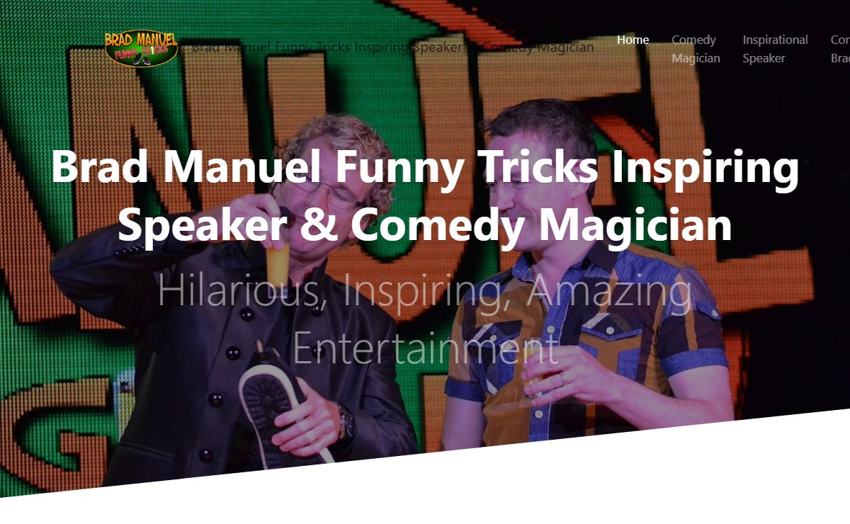 Australia's Funniest Magician or most amazing comedian Inspirational Entertainer Comedy Magician Brad Manuel Corporate Comedian Magician Funny Tricks.