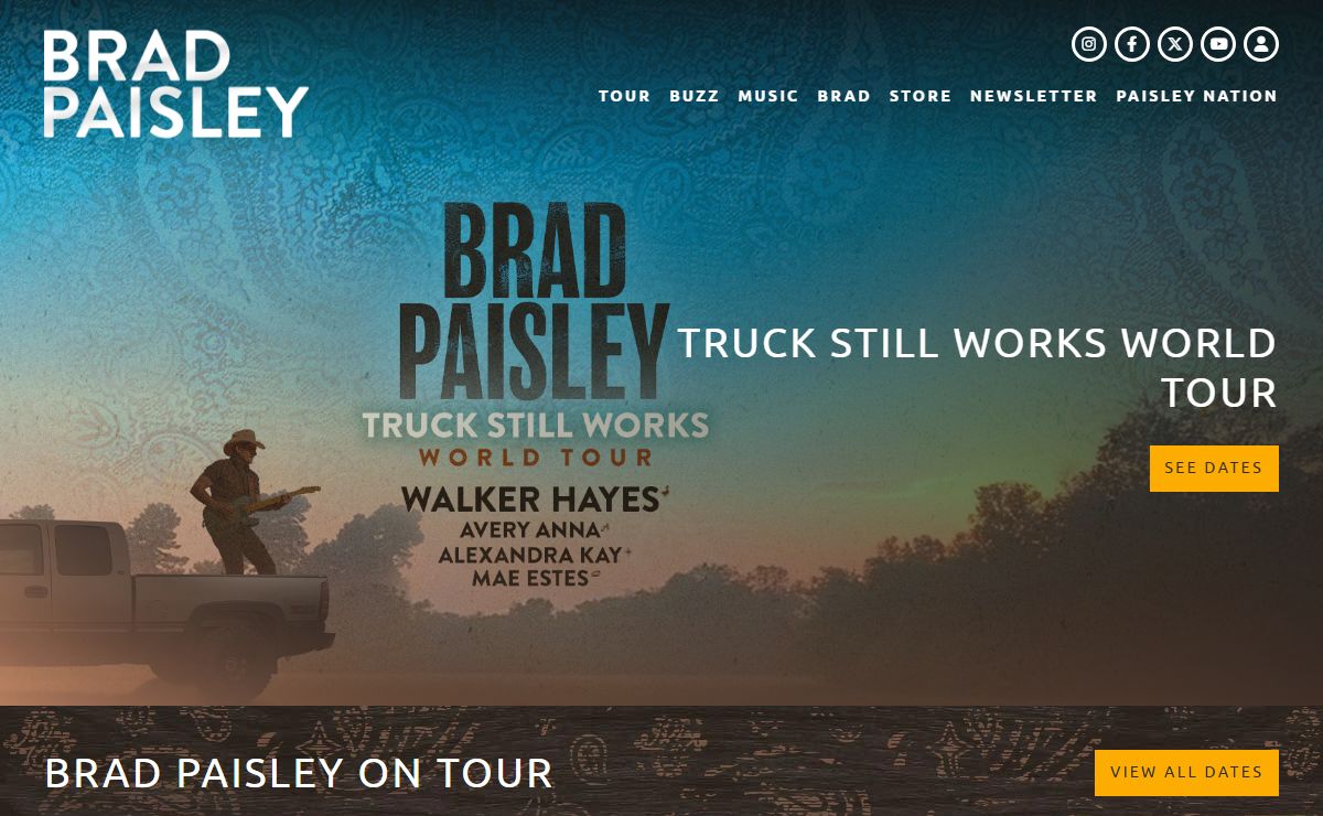 Official Brad Paisley Website