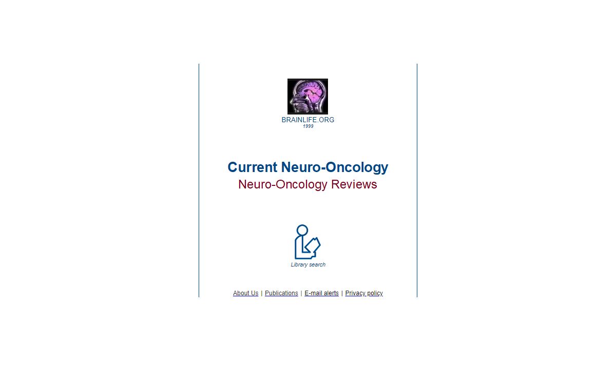 BRAINLIFE.ORG ▪ Dissemination of academic literature on CNS tumors