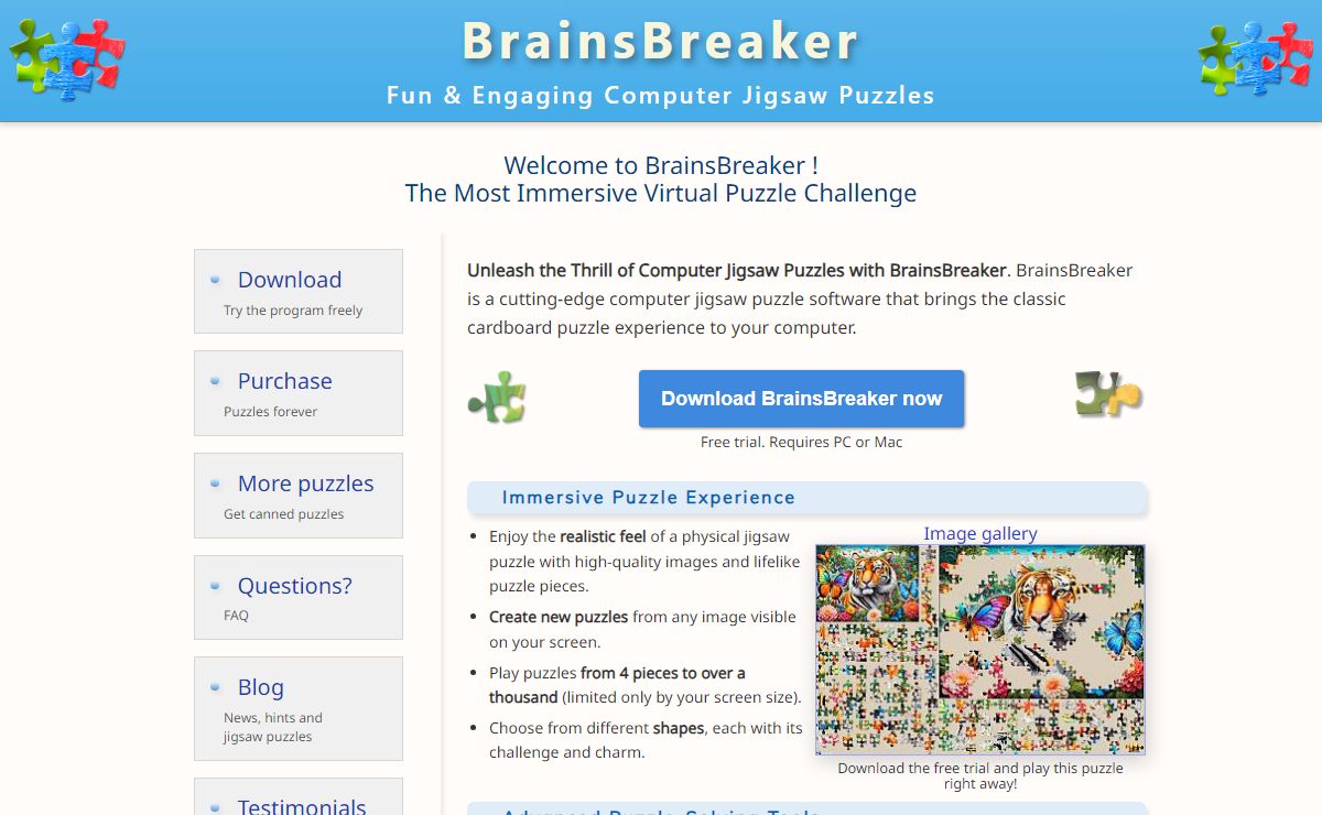 BrainsBreaker: Fun Computer Jigsaw Puzzles for PC & Mac