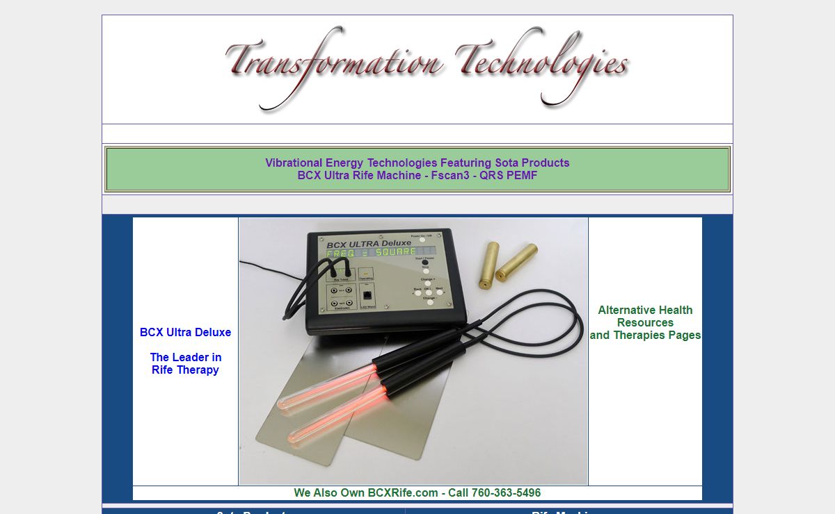 BCX Ultra Rife, Sota Biotuner, QRS and many more vibrational energy technologies for healing and well-being
