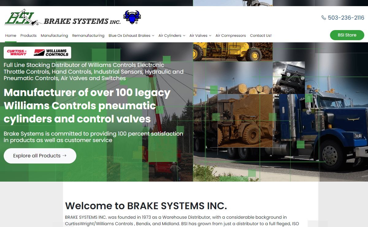 Brake Systems Inc. - Manufacturers of Blue Ox Exhaust Brakes