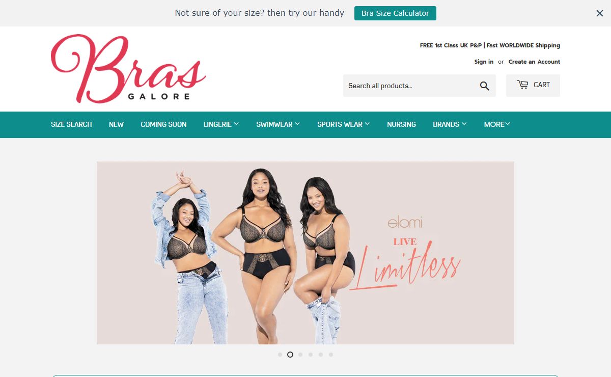 Designer Lingerie, Bras & Swimwear | Bras Galore – Bras Galore - Lingerie and Swimwear Specialist