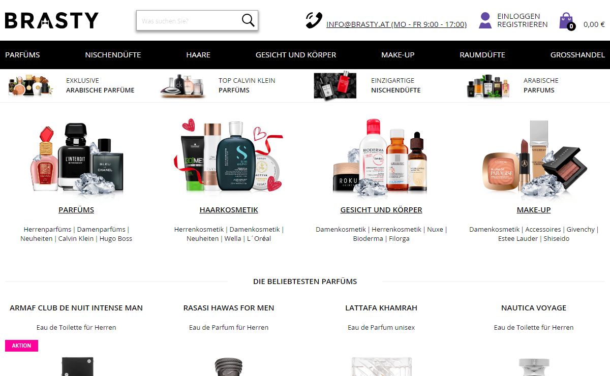 Parfum & Kosmetik online kaufen | BRASTY.AT