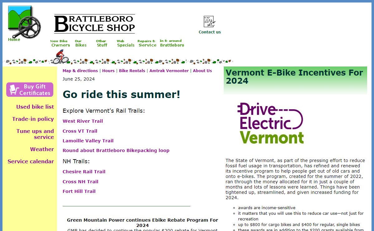 Brattleboro Bicycle Shop, Southern Vermont's oldest continuously operating bike business.