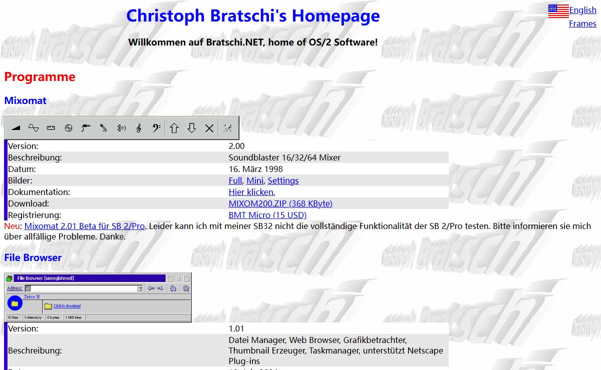 Christoph Bratschi's Homepage