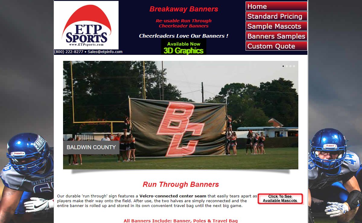 Breakaway Banners | football run through banners