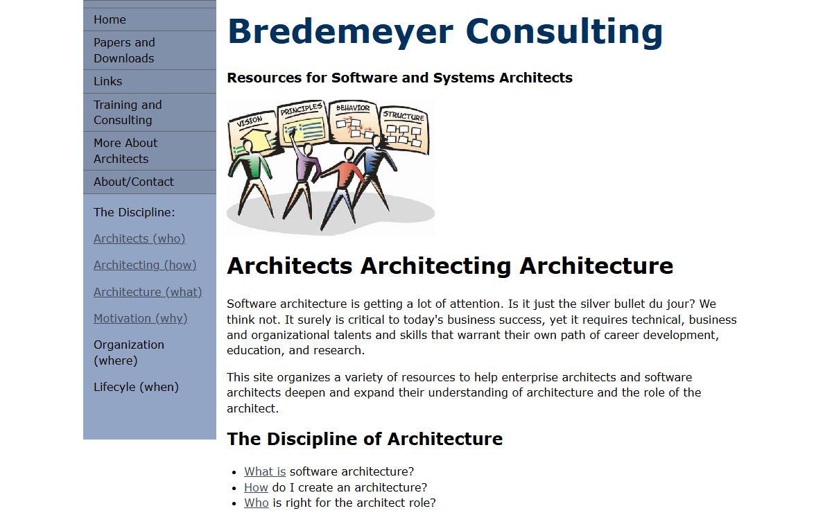 Bredemeyer Consulting Resources for Software Architects and Enterprise Architects