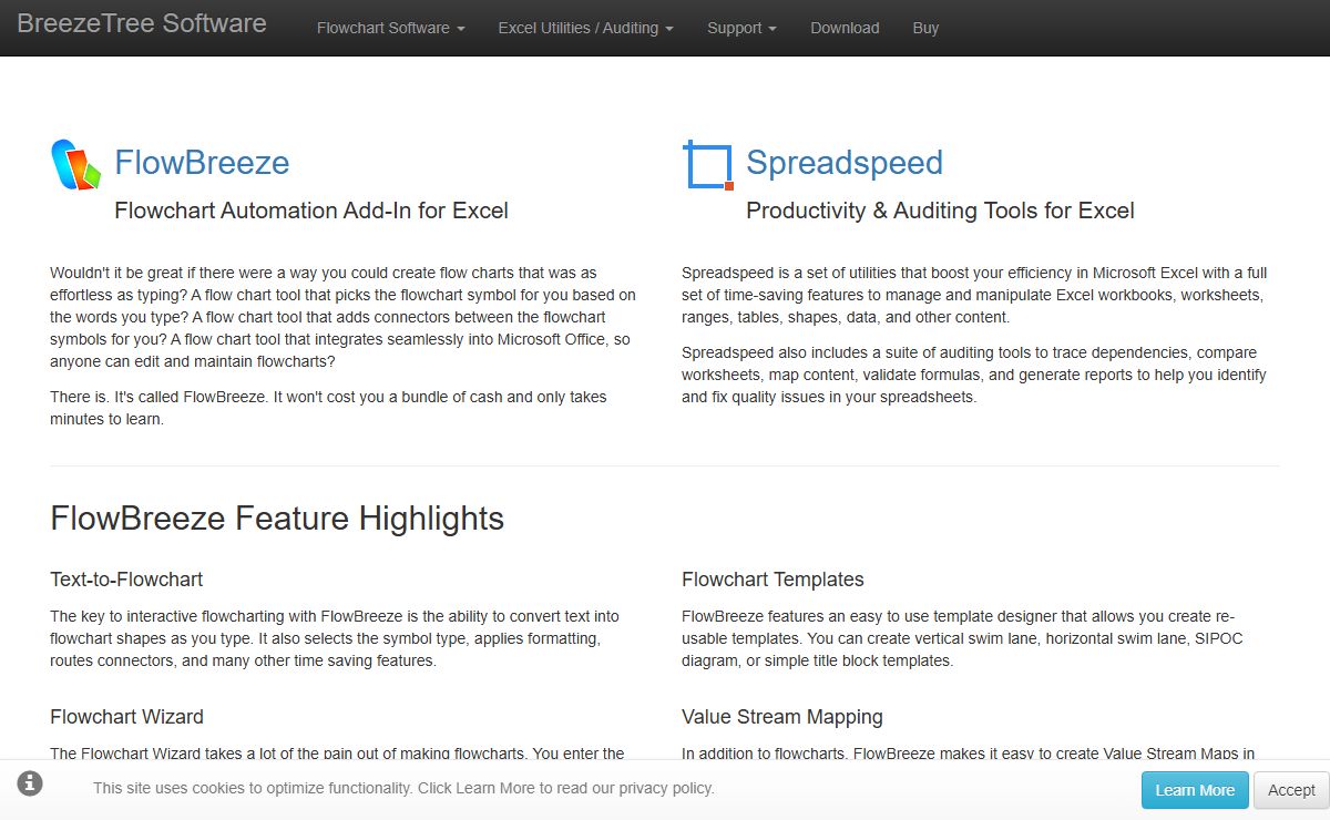 Flowchart Software and Excel Utility Add-ins | BreezeTree