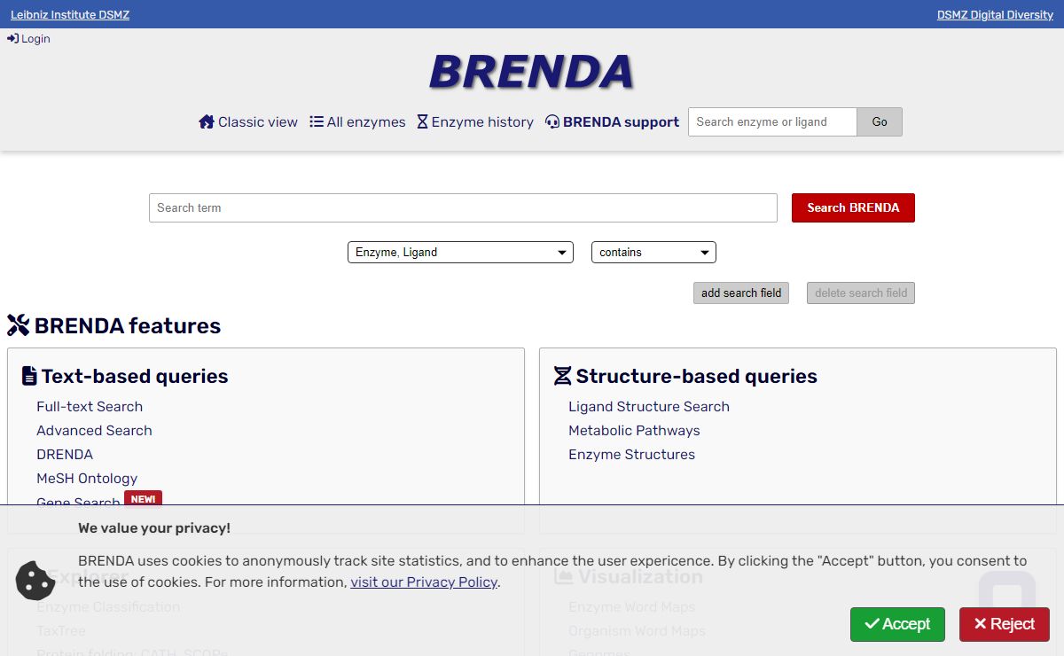 BRENDA Enzyme Database