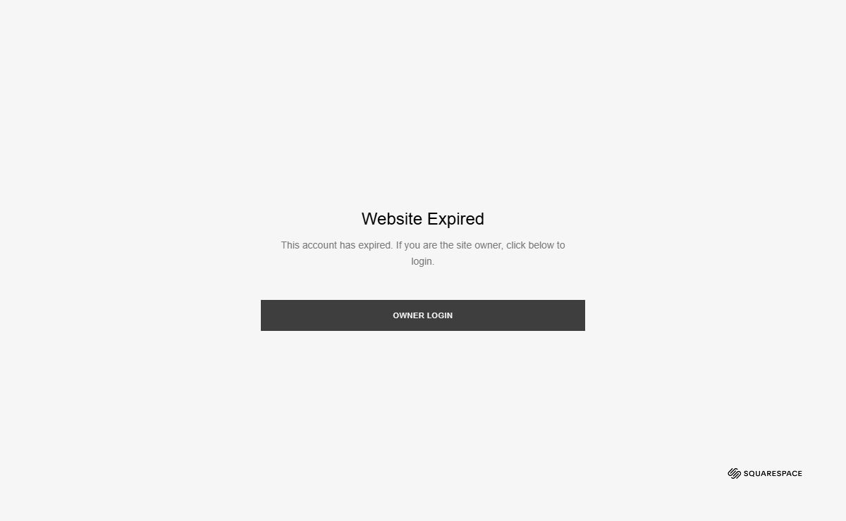 Squarespace - Website Expired