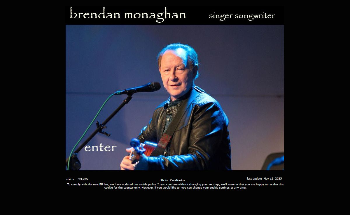 " Welcome to the Brendan Monaghan website "