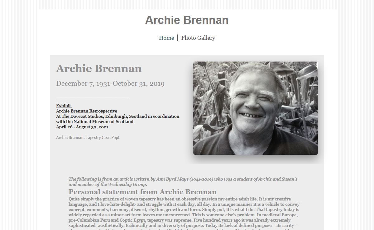 Archie Brennan - Home Page - Home