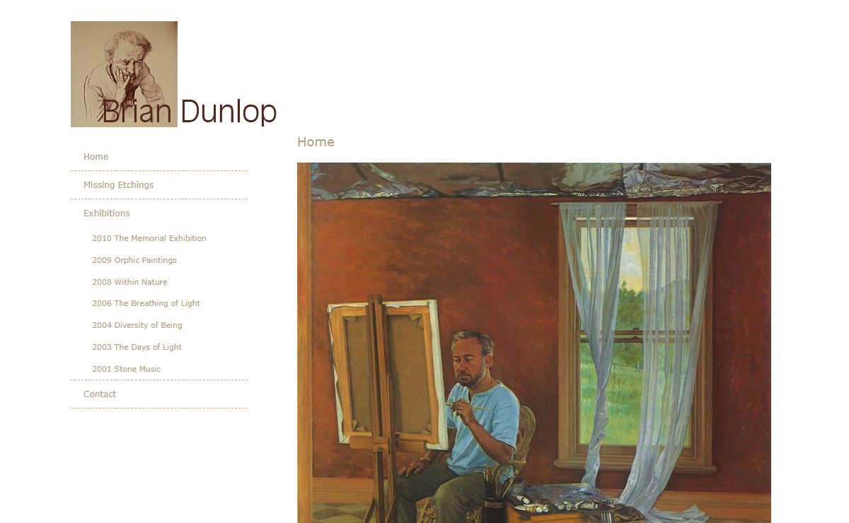 Home - Brian Dunlop, Figurative, Realist, Landscape, Interiors Artist - Rugosa Studio, Port Fairy, Victoria Australia